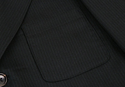 Y's for men Wool Pinstripe Patch Pocket Jacket Black Size 3