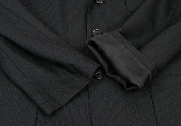 Y's for men Wool Pinstripe Patch Pocket Jacket Black Size 3