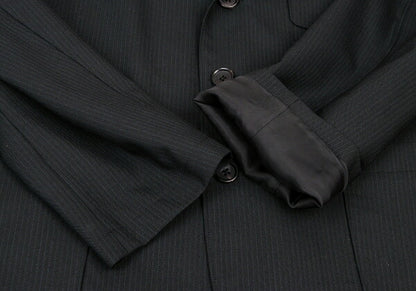 Y's for men Wool Pinstripe Patch Pocket Jacket Black Size 3