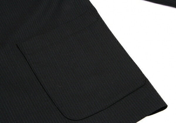 Y's for men Wool Pinstripe Patch Pocket Jacket Black Size 3