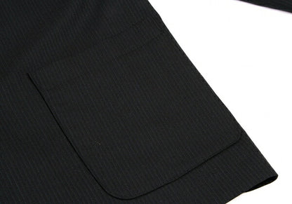 Y's for men Wool Pinstripe Patch Pocket Jacket Black Size 3