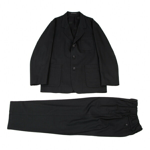 Y's for men Wool Pinstripe Patch Pocket Jacket Black Size 3