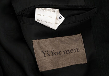 Y's for men Wool Pinstripe Patch Pocket Jacket Black Size 3