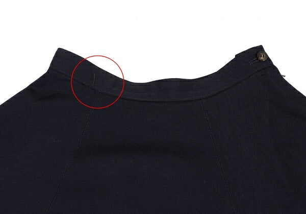COMME des GARCONS Wool Paneled Flare Midi Skirt Navy Size M
