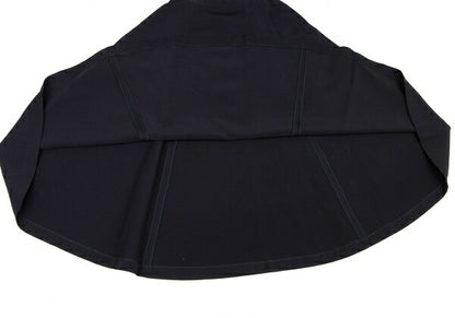COMME des GARCONS Wool Paneled Flare Midi Skirt Navy Size M