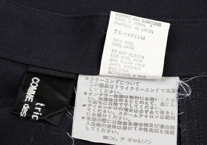 COMME des GARCONS Wool Paneled Flare Midi Skirt Navy Size M