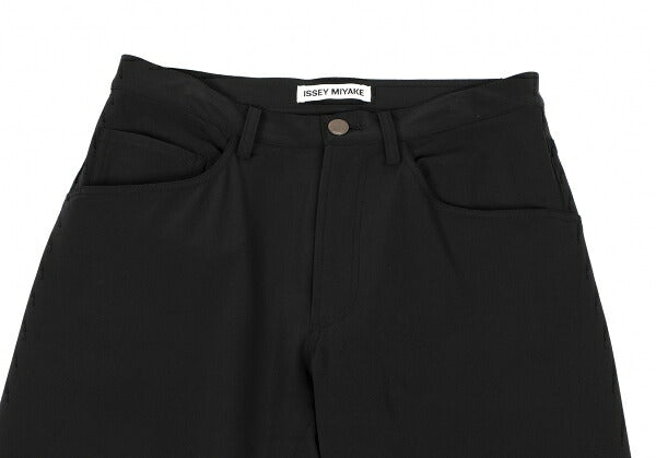 ISSEY MIYAKE Nylon Diagonal Panel Stretch Pants Black Size 1