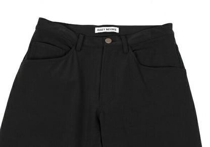 ISSEY MIYAKE Nylon Diagonal Panel Stretch Pants Black Size 1