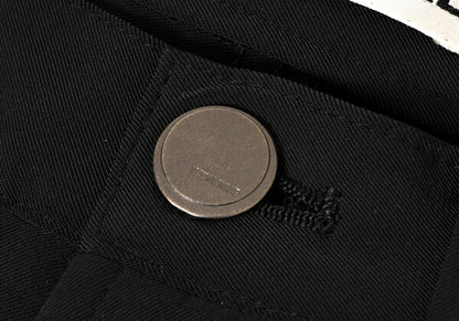 ISSEY MIYAKE Nylon Diagonal Panel Stretch Pants Black Size 1