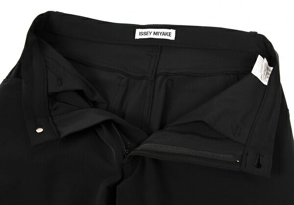 ISSEY MIYAKE Nylon Diagonal Panel Stretch Pants Black Size 1