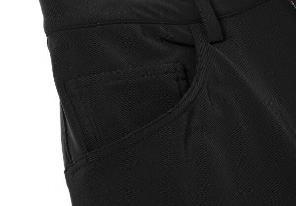ISSEY MIYAKE Nylon Diagonal Panel Stretch Pants Black Size 1