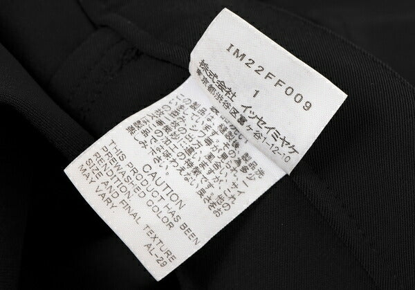 ISSEY MIYAKE Nylon Diagonal Panel Stretch Pants Black Size 1
