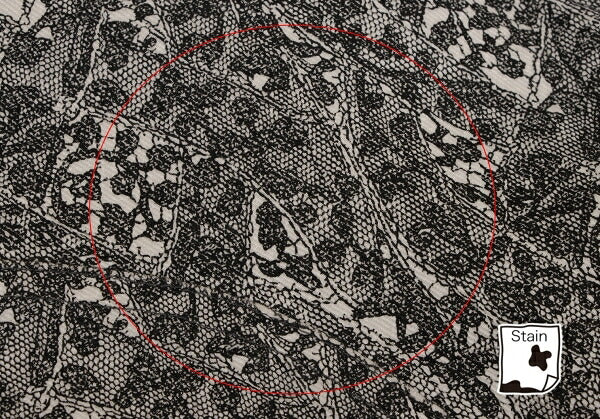 ISSEY MIYAKE Lace Print Curved Panel White Black Pants Size 1