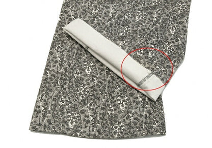 ISSEY MIYAKE Lace Print Curved Panel White Black Pants Size 1
