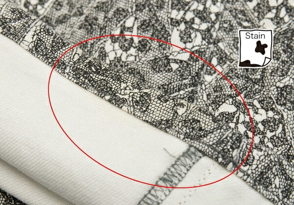 ISSEY MIYAKE Lace Print Curved Panel White Black Pants Size 1