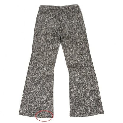 ISSEY MIYAKE Lace Print Curved Panel White Black Pants Size 1