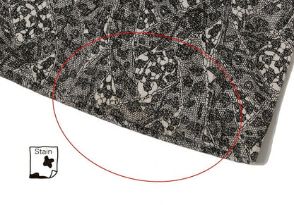 ISSEY MIYAKE Lace Print Curved Panel White Black Pants Size 1