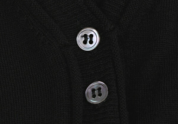 EMPORIO ARMANI Wool Button Design Cardigan Black Size 38