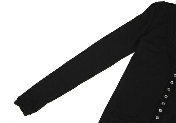 EMPORIO ARMANI Wool Button Design Cardigan Black Size 38
