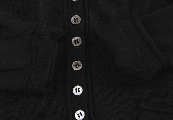 EMPORIO ARMANI Wool Button Design Cardigan Black Size 38