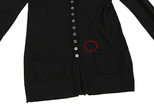 EMPORIO ARMANI Wool Button Design Cardigan Black Size 38