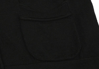 EMPORIO ARMANI Wool Button Design Cardigan Black Size 38