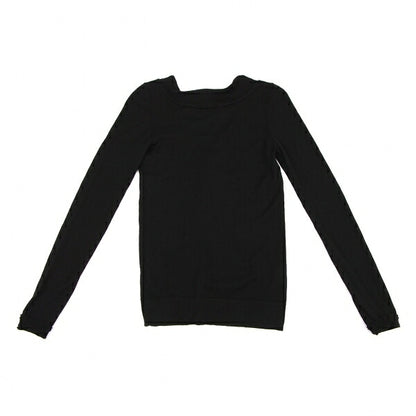 EMPORIO ARMANI Wool Button Design Cardigan Black Size 38