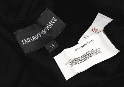 EMPORIO ARMANI Wool Button Design Cardigan Black Size 38
