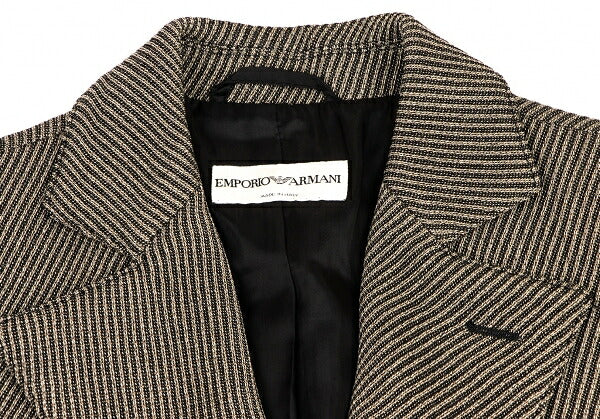 EMPORIO ARMANI Wool Blend Slanted 1-Button Jacket Size 38