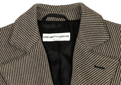 EMPORIO ARMANI Wool Blend Slanted 1-Button Jacket Size 38