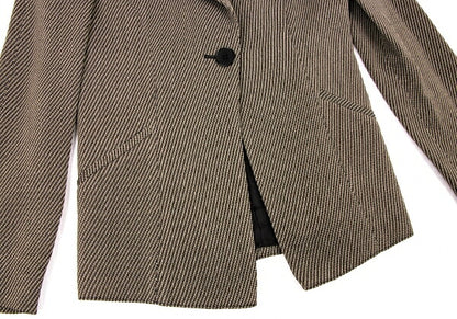EMPORIO ARMANI Wool Blend Slanted 1-Button Jacket Size 38
