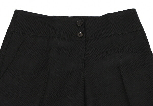 EMPORIO ARMANI Rayon Wool High Waist Pants Black Size 38