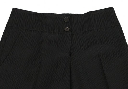 EMPORIO ARMANI Rayon Wool High Waist Pants Black Size 38