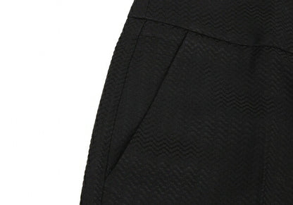 EMPORIO ARMANI Rayon Wool High Waist Pants Black Size 38