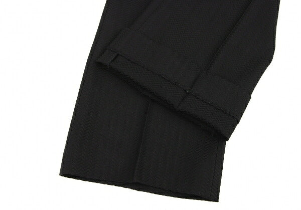 EMPORIO ARMANI Rayon Wool High Waist Pants Black Size 38
