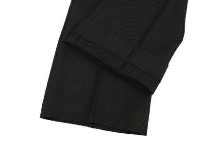 EMPORIO ARMANI Rayon Wool High Waist Pants Black Size 38