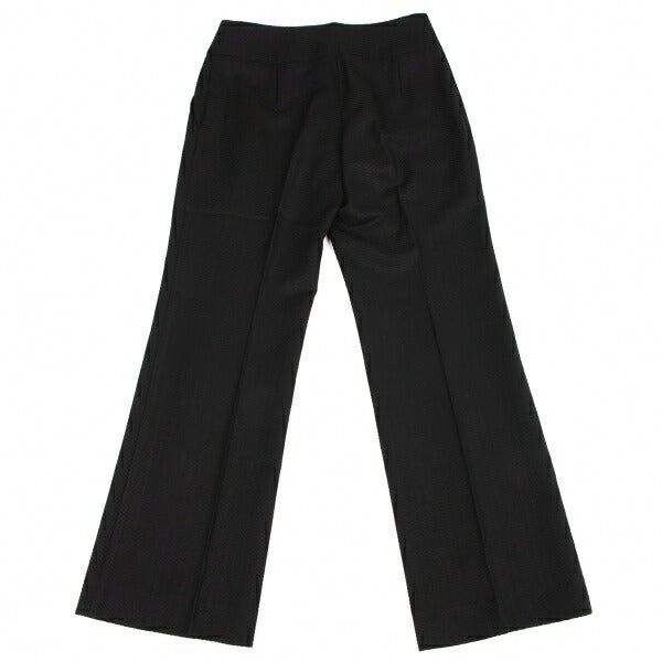 EMPORIO ARMANI Rayon Wool High Waist Pants Black Size 38