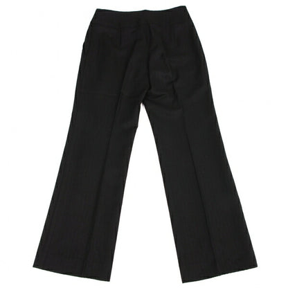 EMPORIO ARMANI Rayon Wool High Waist Pants Black Size 38