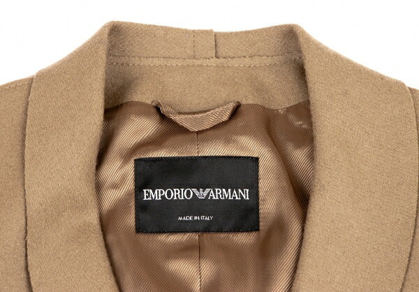 EMPORIO ARMANI Wool Nylon Ruffle Hem Jacket Brown Size 36