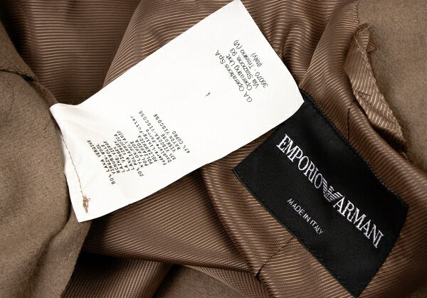 EMPORIO ARMANI Wool Nylon Ruffle Hem Jacket Brown Size 36