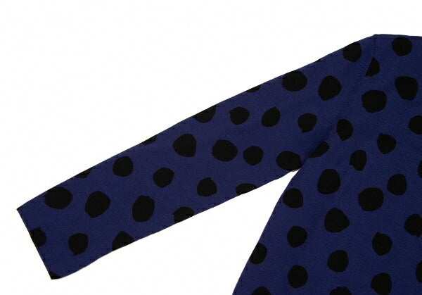 COMME des GARCONS Wool Dot Print Sweater Blue Black Size M