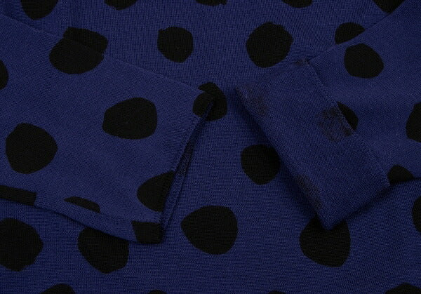 COMME des GARCONS Wool Dot Print Sweater Blue Black Size M