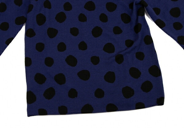COMME des GARCONS Wool Dot Print Sweater Blue Black Size M