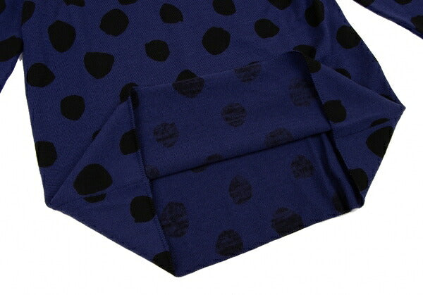 COMME des GARCONS Wool Dot Print Sweater Blue Black Size M