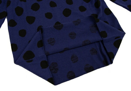 COMME des GARCONS Wool Dot Print Sweater Blue Black Size M
