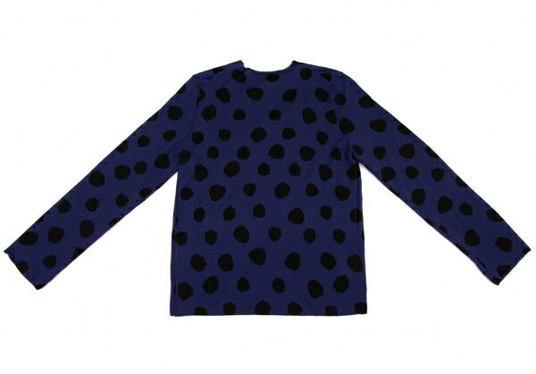 COMME des GARCONS Wool Dot Print Sweater Blue Black Size M