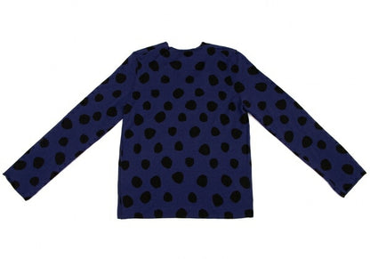 COMME des GARCONS Wool Dot Print Sweater Blue Black Size M
