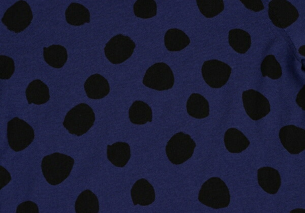 COMME des GARCONS Wool Dot Print Sweater Blue Black Size M