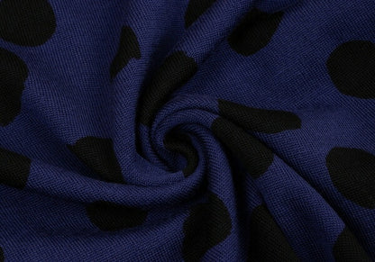 COMME des GARCONS Wool Dot Print Sweater Blue Black Size M