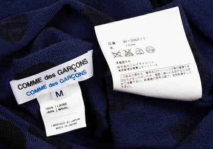 COMME des GARCONS Wool Dot Print Sweater Blue Black Size M